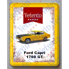 Hűtőmágnes Műanyag - Ford Capri 1700 GT sárga