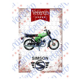 Veterán motoros kirakó - Zöld Simson S51 