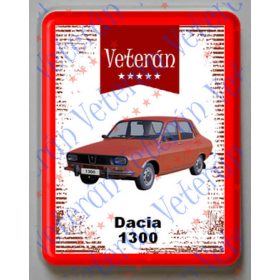 Hűtőmágnes Műanyag - Dacia 1300 piros