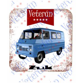 Veterán autos poháralátét - ZUK kék