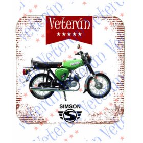 Veterán motoros poháralátét - Simson