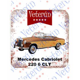  Veterán autós poháralátét - Mercedes Cabriolet 220 6 CLY