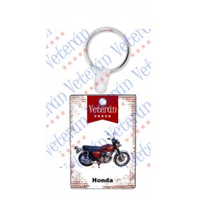 Veterán motoros kulcstartó - Honda
