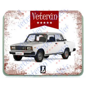 Veterán autós egérpad - Lada 2107 fehér