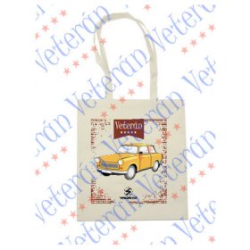 Veterán autós vászontáska - Trabant 601 sárga