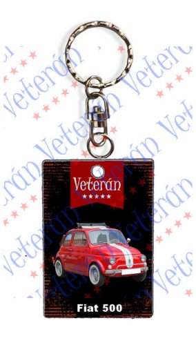 Veterán autós kulcstartó - Fiat 500