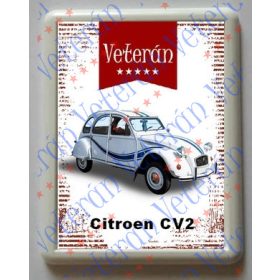 Hűtőmágnes Műanyag - Citroen CV2 fehér