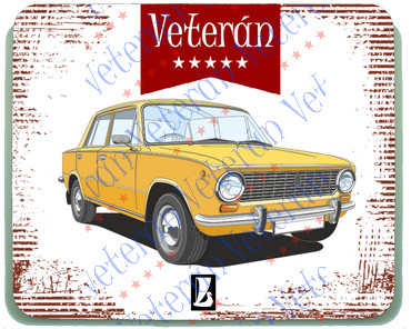 Veterán autós egérpad - Lada 1200 sárga