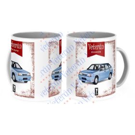 Veterán autós bögre - Lada Samara kék