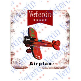 Veterán repülős poháralátét - Airplane