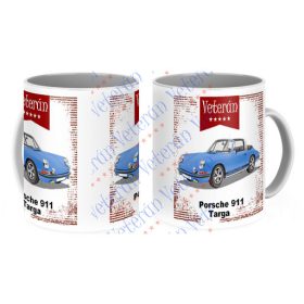Veterán autós bögre - Porche 911 kék