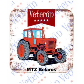 Veterán traktoros poháralátét - MTZ Belarus rajzos