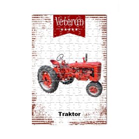 Veterán autós kirakó - Piros traktor
