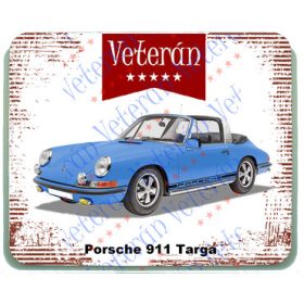 Veterán autós egérpad - Porsche 911 Targa kék