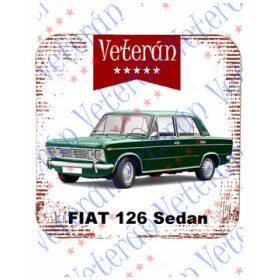 Veterán autós poháralátét - Fiat 126 Sedan