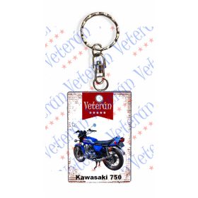 Veterán motoros kulcstartó - Kawasaki 750