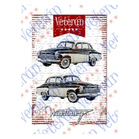 Veterán autós kirakó - Wartburg fekete