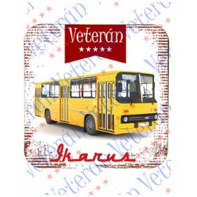 Veterán autós poháralátét - Ikarus busz 260 sárga