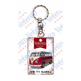 Veterán autós kulcstartó - VW T1 Samba